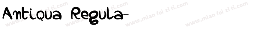 Antiqua Regula字体转换
